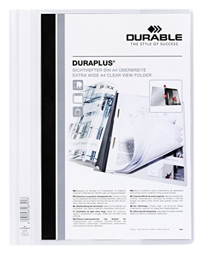 DURABLE Hunke & Jochheim Angebotshefter DURAPLUS®, strapazierfähige Folie, DIN A4 (10 Stück, weiß) von Durable