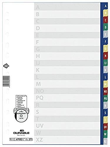 Durable Register A-Z Universallochung 20 Blatt Farb. Verlauf von Durable