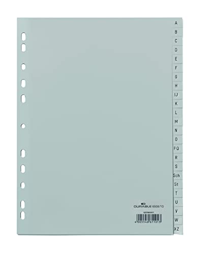 DURABLE 6508-10 Trennblätter, A4, Manilakarton 230g/qm, Rot DURABLE 6508-10 Trennblätter, A4, Manilakarton 230g/qm, Rot von Durable