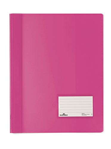 DURABLE Hunke & Jochheim Schnellhefter DURALUX®, transluzente Folie, für A4 Überbreit, 280x33, dunkelrosa von Durable