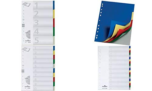 DURABLE Kunststoff-Register, A4, PP, 20-teilig, Sie erhalten 1 Produkt mit 20 Teilen DURABLE Kunststoff-Register, A4, PP, 20-teilig, Sie erhalten 1 Produkt mit 20 Teilen von Durable