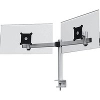 DURABLE Monitor-Halterung 508523 silber für 2 Monitore, Tischklemme von Durable