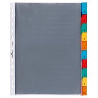 DURABLE Ordnerregister DIN A4 Vollformat, Überbreite blanko transparent 10-teilig, 1 St. von Durable