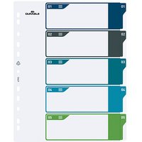 DURABLE Ordnerregister Überbreite 1-5 farbig 5-teilig, 1 Satz von Durable