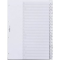 DURABLE Ordnerregister Vollformat A-Z transparent 20-teilig, 1 Satz von Durable