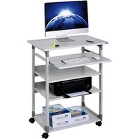 DURABLE PC-Tisch höhenverstellbar mit Rollen grau 75,0 x 53,4 x 95,0 - 115,0 cm von Durable