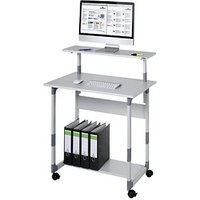 DURABLE PC-Tisch höhenverstellbar mit Rollen grau 80,0 x 56,4 x 63,4-91,6 cm von Durable