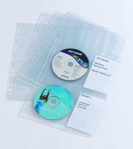 DURABLE Prospekthülle COVER LIGHT M, PP, Universallochung, A4, farblos, für: 4 CDs (10 Stück), Sie erhalten 1 Packung á 10 Stück von Durable