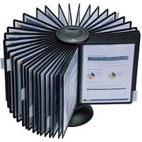 DURABLE Sichttafelsystem SHERPA® Display System carousel 40 563301 DIN A4 schwarz mit 40 St. Sichttafeln von Durable