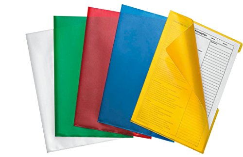 DURABLE bunte Sichthüllen Sichthülle 10 Stück farbig sortiert für Formate DIN A4 von Durable