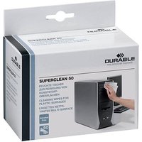 DURABLE feuchte Reinigungstücher SUPERCLEAN 50 weiß, 50 Tücher DURABLE feuchte Reinigungstücher SUPERCLEAN 50 weiß, 50 Tücher von Durable