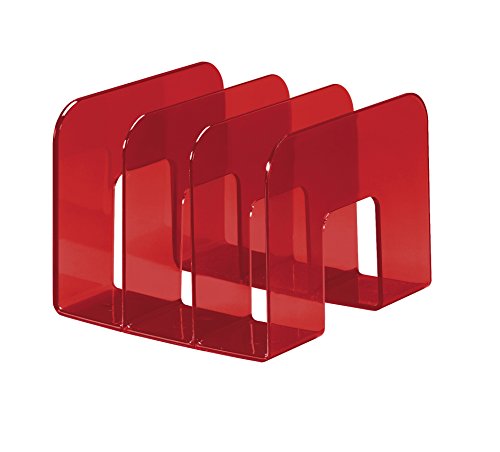 Durable 1701395003 Katalogsammler Trend (Stehsammler für Zeitschriften und Prospekte) 1 Stück transparent rot von Durable