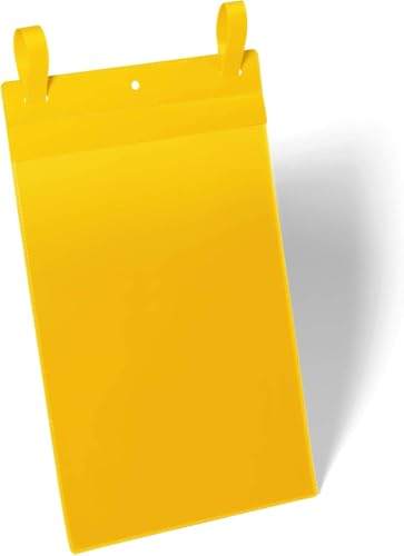 Durable Gitterboxtasche mit Laschen A4 hoch, Packung à 50 Stück, Gelb, 175004 Durable Gitterboxtasche mit Laschen A4 hoch, Packung à 50 Stück, Gelb, 175004 von Durable