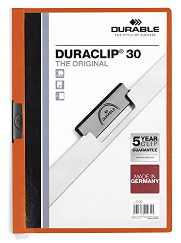 Durable 220009 Klemm-Mappe Duraclip Original 30 Trend 2013, Din A4, bis zu 30 Blatt von Durable