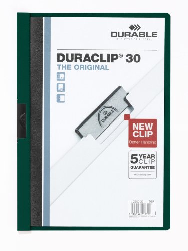 Durable Klemm-Mappe Duraclip Original 30 (für 1-30 Blatt A4), 25 Stück, petrol/dunkelgrün, 220032 Durable Klemm-Mappe Duraclip Original 30 (für 1-30 Blatt A4), 25 Stück, petrol/dunkelgrün, 220032 von Durable