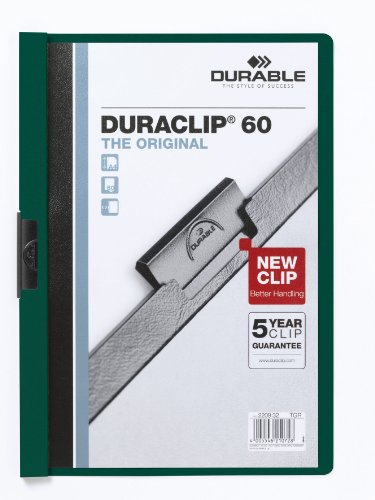 Durable Klemm-Mappe Duraclip Original 60 (für 1-60 Blatt A4), 25 Stück, petrol/dunkelgrün, 220932 Durable Klemm-Mappe Duraclip Original 60 (für 1-60 Blatt A4), 25 Stück, petrol/dunkelgrün, 220932 von Durable
