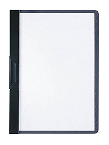 Durable Klemm-Mappe Duraclip A5, Hartfolie, bis 30 Blatt A5, schwarz, 25er Packung, 221701 von Durable