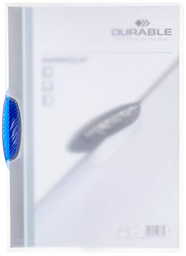Durable Klemm-Mappe Swingclip aus PP, bis zu 30 Blatt A4, blau, 226006 von Durable