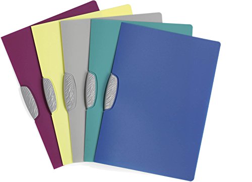 Durable Klemm-Mappe Swingclip Color, aus PP, bis zu 30 Blatt A4, farbig sortiert, 25er Packung, 226600 von Durable