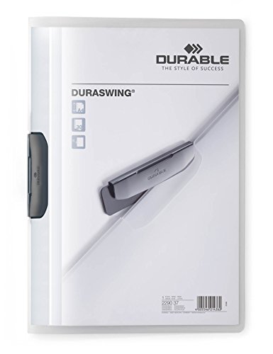 Durable Klemm-Mappe Duraswing, bis 30 Blatt A4, transparent, 5er Packung, 229037 von Durable