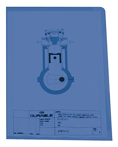 Durable Sichthülle, DIN A4 hoch, Hartfolie 150 µ, Karton à 50 Stück, blau, 233906 von Durable