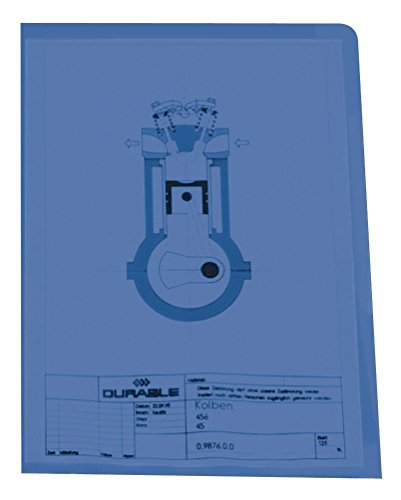 Durable Sichthülle, DIN A4 hoch, Hartfolie 150 µ, Karton à 50 Stück, blau, 233906 von Durable