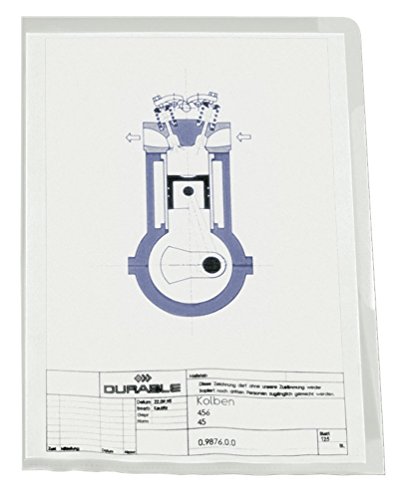 Durable Sichthülle, DIN A4 hoch, Hartfolie 150 µ, transparent, Karton à 50 Stück, 233919 von Durable