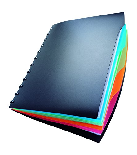 Durable Sichtbuch Duralook Style (inkl. Register und 20 Sichthüllen A4, 257 x 310 mm) schwarz, 243501 von Durable
