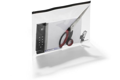 Durable Reißverschlusstasche A4, Beutel mit 5 Stück, transparent, 247901 Durable Reißverschlusstasche A4, Beutel mit 5 Stück, transparent, 247901 von Durable