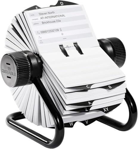 Durable Rotationskartei Telindex, mit 500 Karten für Telefon- und Adresseinträge, Register A-Z, schwarz, 248201 Durable Rotationskartei Telindex, mit 500 Karten für Telefon- und Adresseinträge, Register A-Z, schwarz, 248201 von Durable