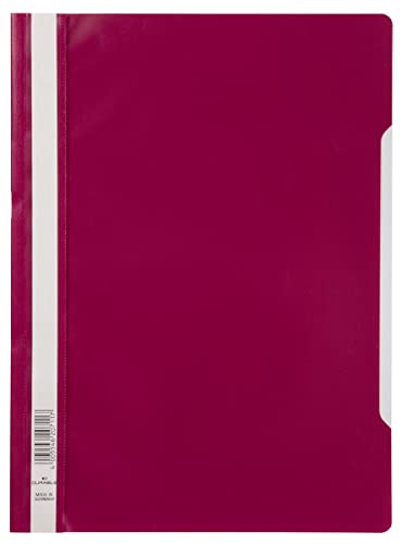 Durable Sichthefter (A4 Standard, PP) 25er Packung purpur rot, 252335 von Durable