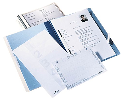 Durable Personalhefter mit Deckblatt und Taben, 5 Unterteilungen, inkl. Hängeschiene, 5 Stück, blau, 255506 von Durable