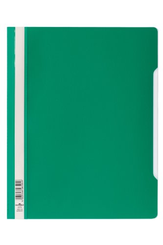 Durable Schnellhefter mit transparentem Deckel, überbreit, 50 Stück, grün, 257005 von Durable