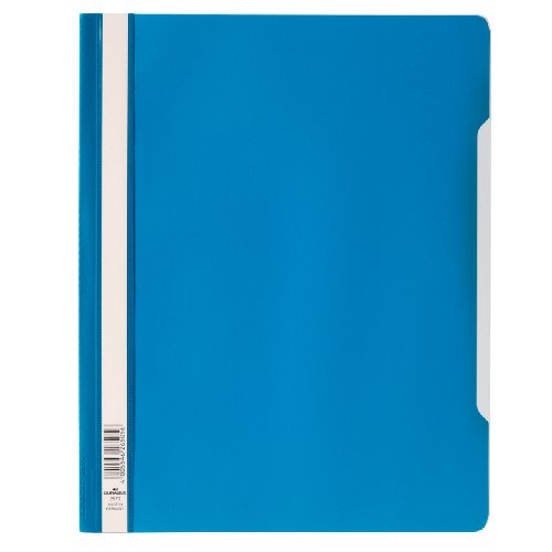 Durable Schnellhefter mit transparentem Deckel, überbreit, 50 Stück, blau, 257006 von Durable