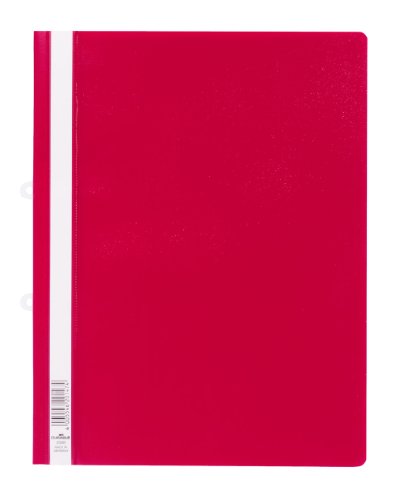 Durable Sichthefter mit Abheftschieber, überbreit, rot, 25er Packung, 258003 von Durable