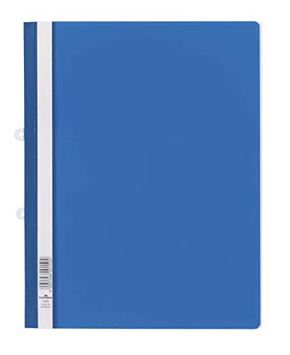 Durable Sichthefter mit Abheftschieber, überbreit, blau, 25er Packung, 258006 von Durable