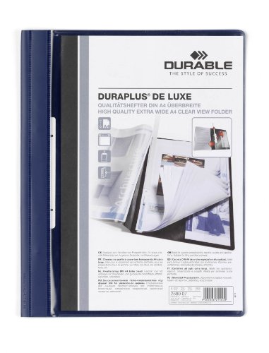 Durable Angebotshefter Duraplus de Luxe, dunkelblau, 25er Packung, 258907 von Durable