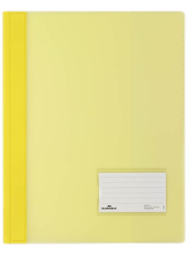 Durable Schnellhefter, überbreit, gelb, 25er Packung, 268004 von Durable