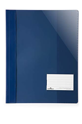 Durable Sichthefter für Din A4, Überbreite, dunkelblau, 25er Packung, 269007 von Durable
