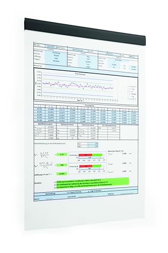 Durable Klemmleiste Durafix Rail 210 mm, selbstklebende Leiste zum magnetischen Einklemmen von Dokumenten A4 hoch / A5 quer, Beutel à 5 Stück, schwarz, 470601 von Durable