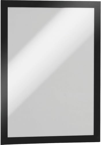 Durable Info-Rahmen Duraframe (A4, selbstklebend mit Magnetverschluss) 10 Stück, schwarz, 488201 von Durable