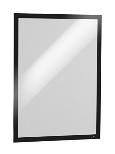 Durable Info-Rahmen Duraframe (A3, selbstklebend mit Magnetverschluss) 6 Stück, schwarz, 488301 von Durable