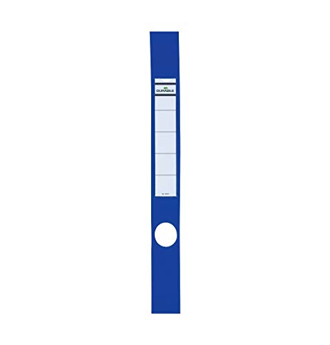 Durable Ordofix Ordnerrückenschilder (selbstklebend, mit Loch, dünne Ordner) Beutel à 10 Stück, blau, 809106 von Durable
