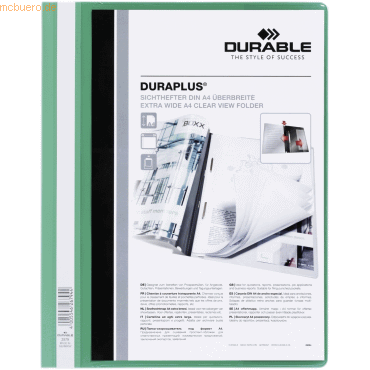 Durable Angebotshefter Duraplus A4 mit Sichttasche Folie grün Durable Angebotshefter Duraplus A4 mit Sichttasche Folie grün von Durable
