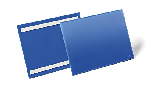 Durable Selbstklebende Kennzeichnungstasche, für Dokumente in A4 quer, Packung à 50 Stück, dunkelblau, 179807 Durable Selbstklebende Kennzeichnungstasche, für Dokumente in A4 quer, Packung à 50 Stück, dunkelblau, 179807 von Durable