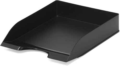 Durable Briefablagen (Basic, für Format DIN A4 bis C4, stapelbar) 6 Stück, schwarz, 1701672060 von Durable