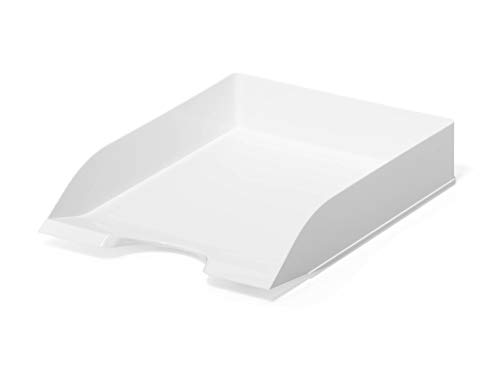 Durable Briefablagen (Basic, für Format DIN A4 bis C4, stapelbar) 6 Stück, weiß, 1701672010 von Durable