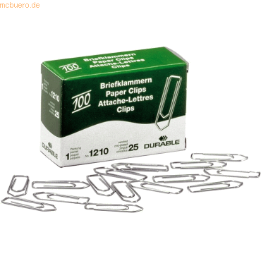 Durable Briefklammern 32mm verzinkt VE=100 Stück Durable Briefklammern 32mm verzinkt VE=100 Stück von Durable