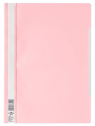 Durable Clear View Schnellhefter A4, Klarsichthüllen, für gelochte A4-Dokumente, Hellrosa, 50 Stück Durable Clear View Schnellhefter A4, Klarsichthüllen, für gelochte A4-Dokumente, Hellrosa, 50 Stück von Durable