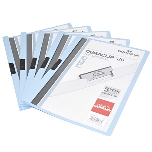 Durable DUPG2200-06 Duraclip-Ordner aus Kunststoff, A4, Blau, 25 Stück von Durable